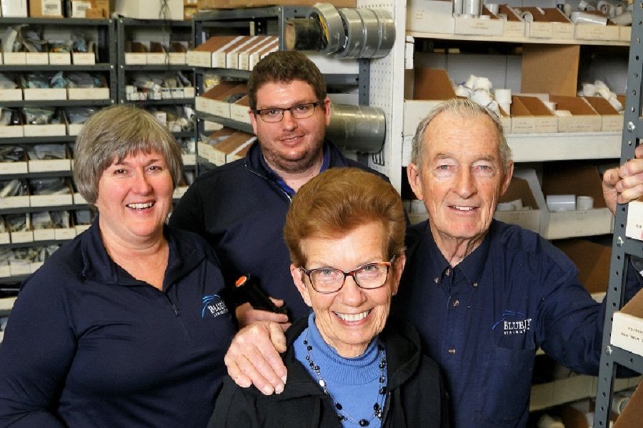 Trevor Lively with family at Blue Jay Irrigation — London Inc Magazine feature